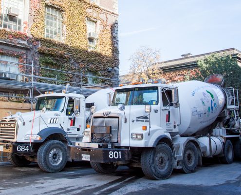 Sponsored redimix drums on the UofT project site