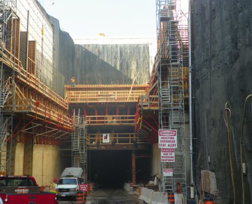 outside the Sir Adam Beck Niagara Tunnel project