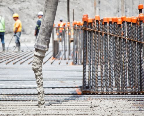Dufferin Concrete, concrete Pour at the Toronto Condo project
