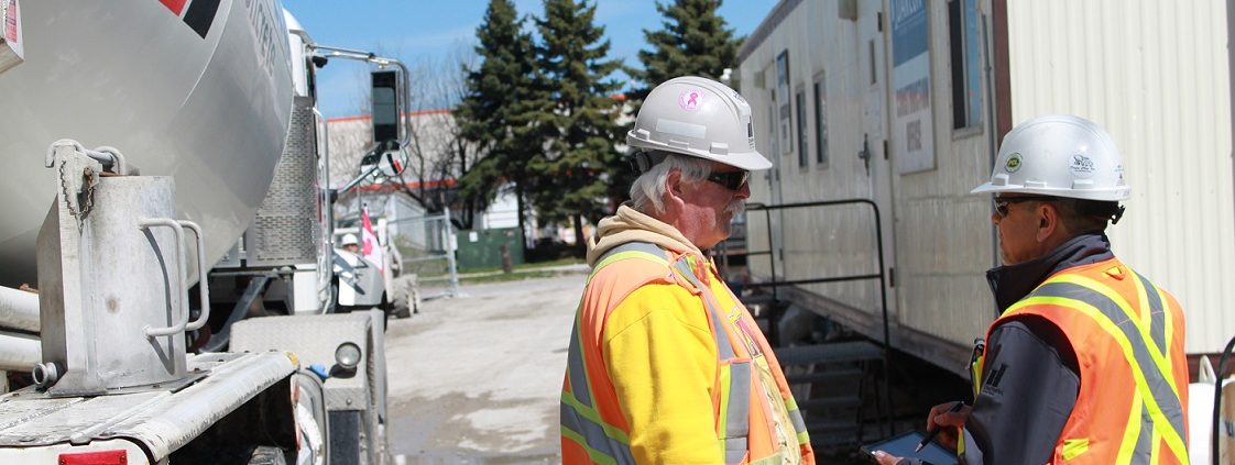 Dufferin Concrete E-Ticketing with the driver and the tablet