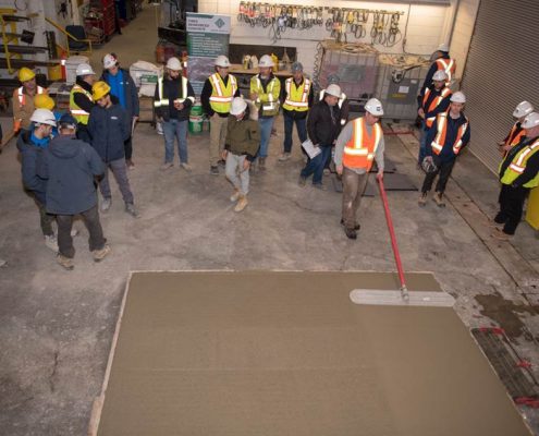 Bull Float Finishing demonstration with Dufferin concrete